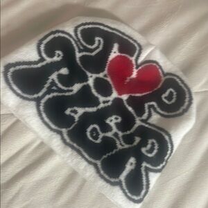 Stylish Graphic Beanie with Heart Design